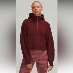 Lululemon Scuba 1/2 Zip in Red Merlot